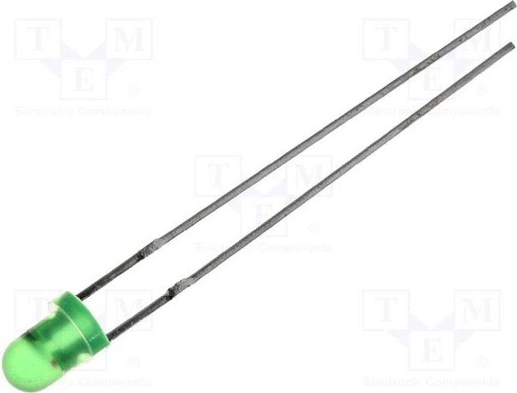 1x LED 3mm 5÷15mcd 60° grün 3,5÷14V 22mA Ausführung: blinkend L-36BGD Special Eff