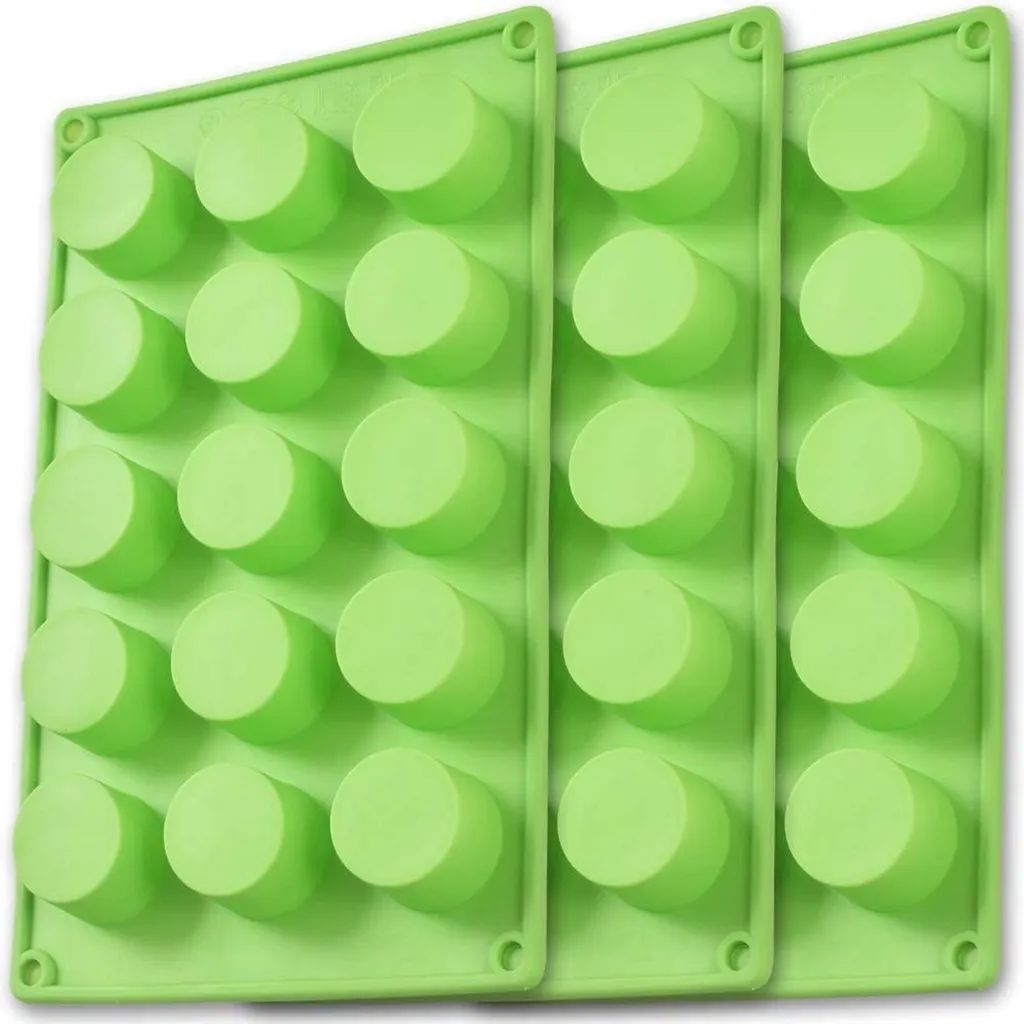 Set 3 Stampi Silicone Cilindrici Newk per 45 Mini Cake e Saponette