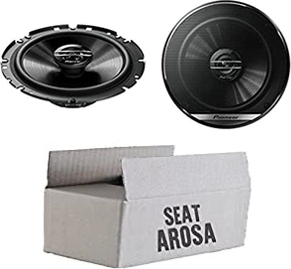 Lautsprecher Boxen Pioneer TS-G1720F - 16,5cm 2-Wege Koax Koaxiallautsprecher Auto Einbausatz - Einbauset passend für Seat Arosa - justSOUND