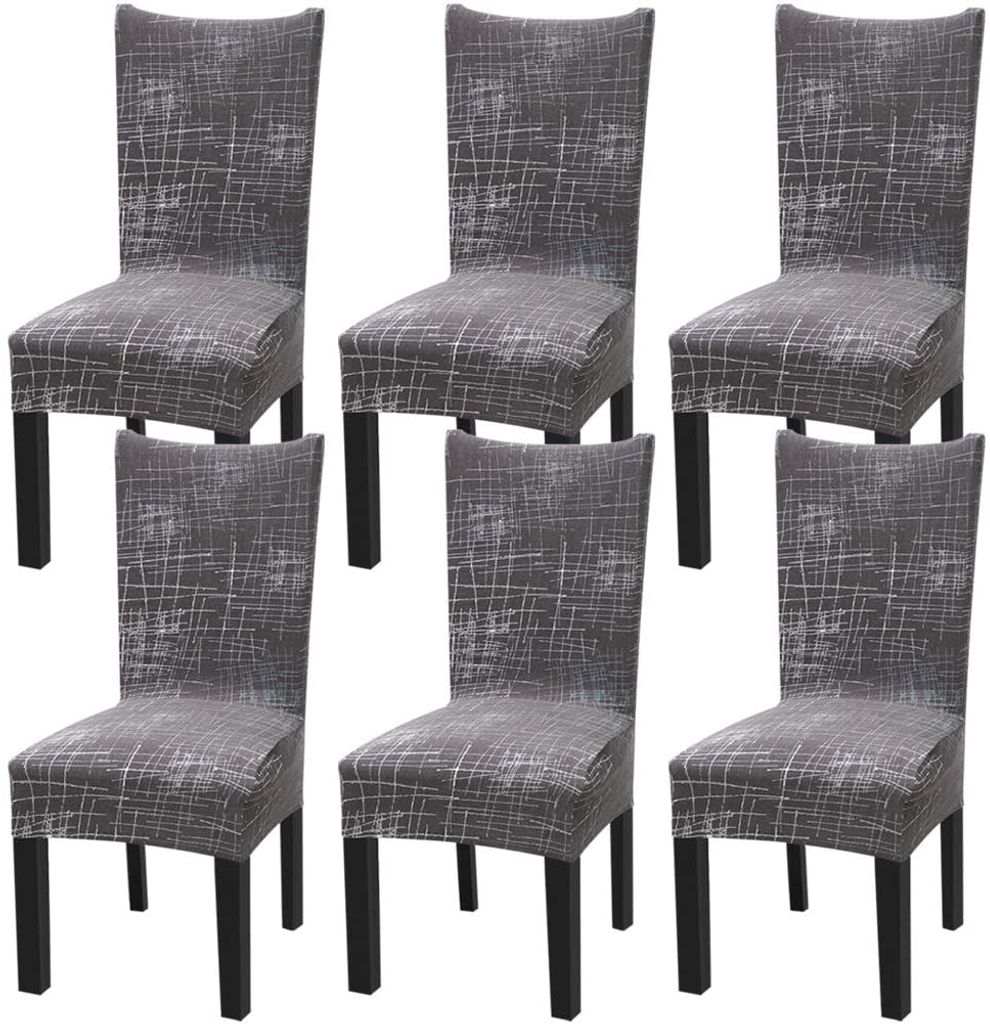 Universal Stretch Stuhlhussen 6er Set Stuhlbezug für Stuhl Esszimmer Nordischen Stil