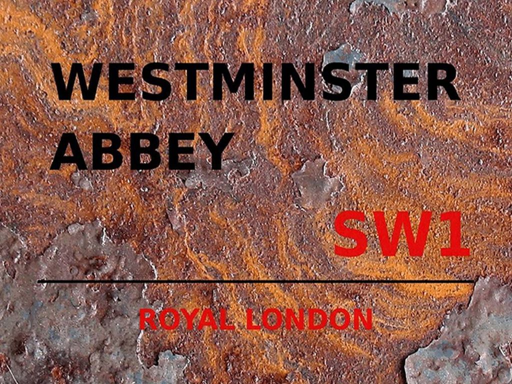 vianmo Holzschild 30x40 cm London Royal Westminster Abbey SW1