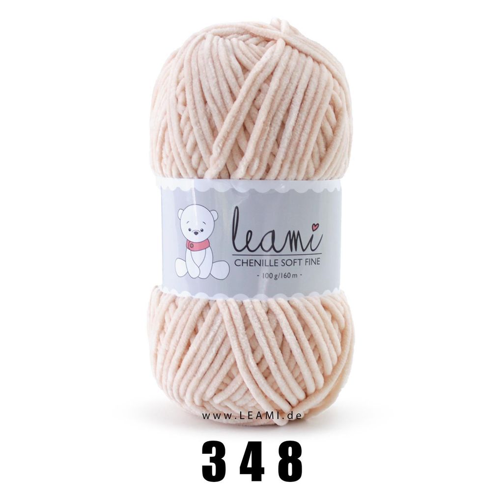 LEAMI Chenille soft FINE (100g/160m) 348 nude Produktbild 