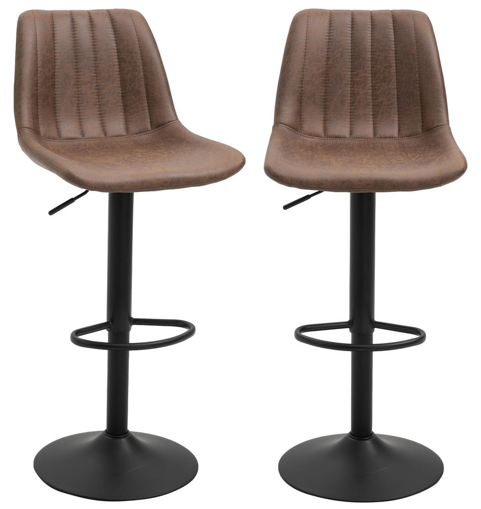 HOMCOM 2er-Set Barhocker, Höhenverstellbarer Barstuhl Produktbild 