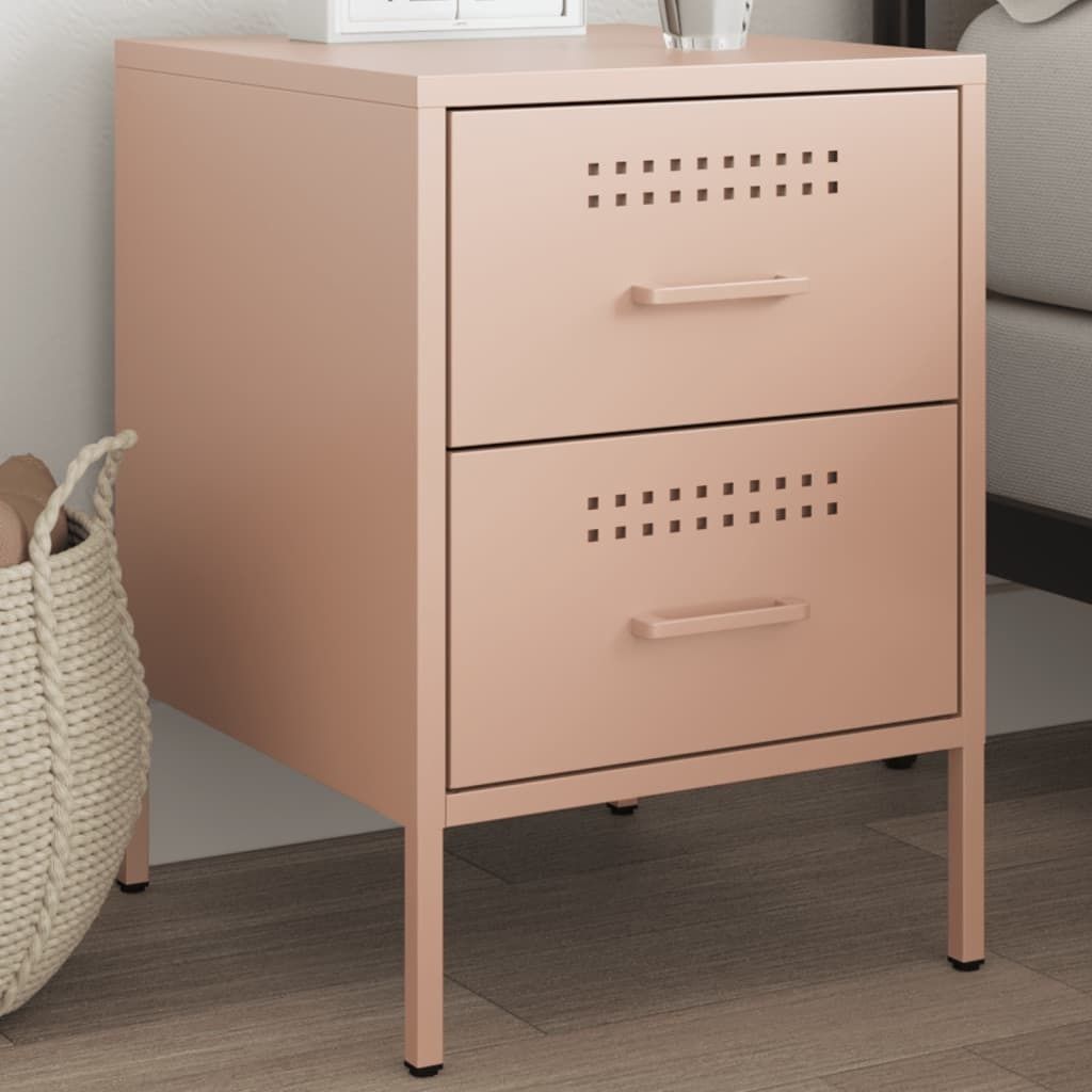 Maison Exclusive - Nachttisch Rosa 36x39x50,5 cm Stahl