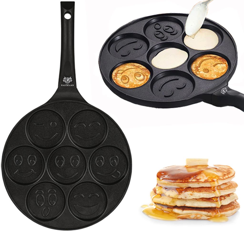 Pfannkuchen Ø26cm Smiley Emoji Pfanne Eierpfanne Lochpfanne Produktbild 