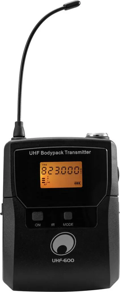 Émetteur de poche OMNITRONIC UHF-600 avec Synchronisation Infrarouge