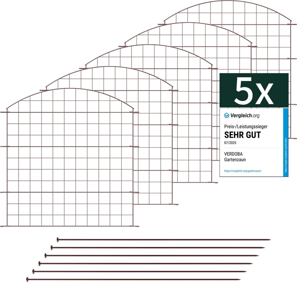 Teichzaun Gartenzaun Hundezaun - Metall Gitterzaun aus Zaunelementen