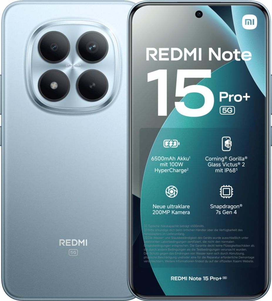 Xiaomi Redmi Note 15 Pro+ 5G Smartphone 12GB /512 GB 6,83" Produktbild 