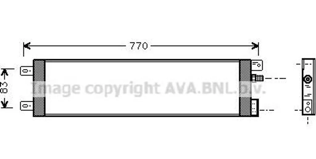 AVA CR5025 Condenseur de climatisation OE 4682591 pour Voyager
