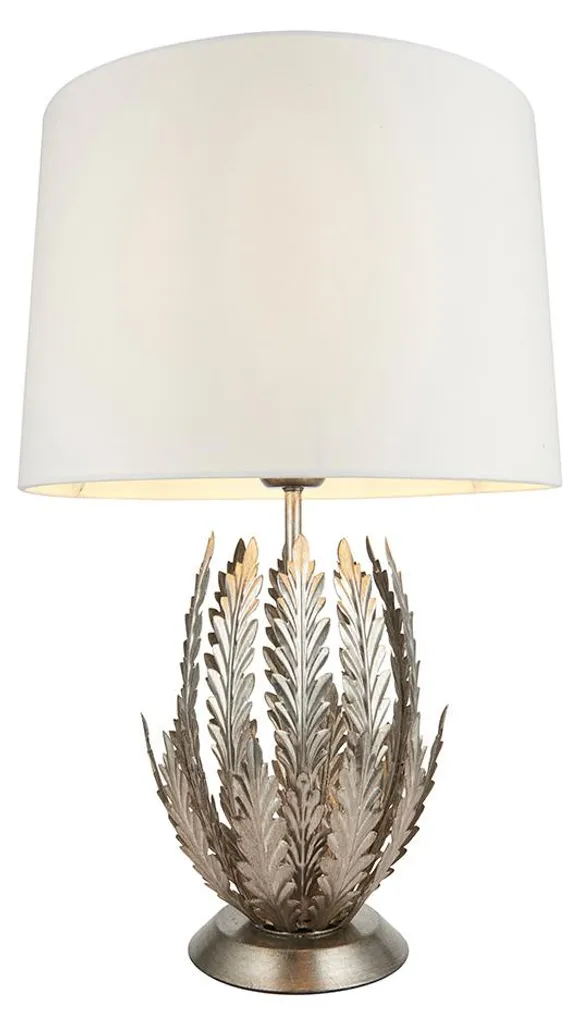 Grande lampe de salon design en métal argenté Delphine Endon 55x35cm E27