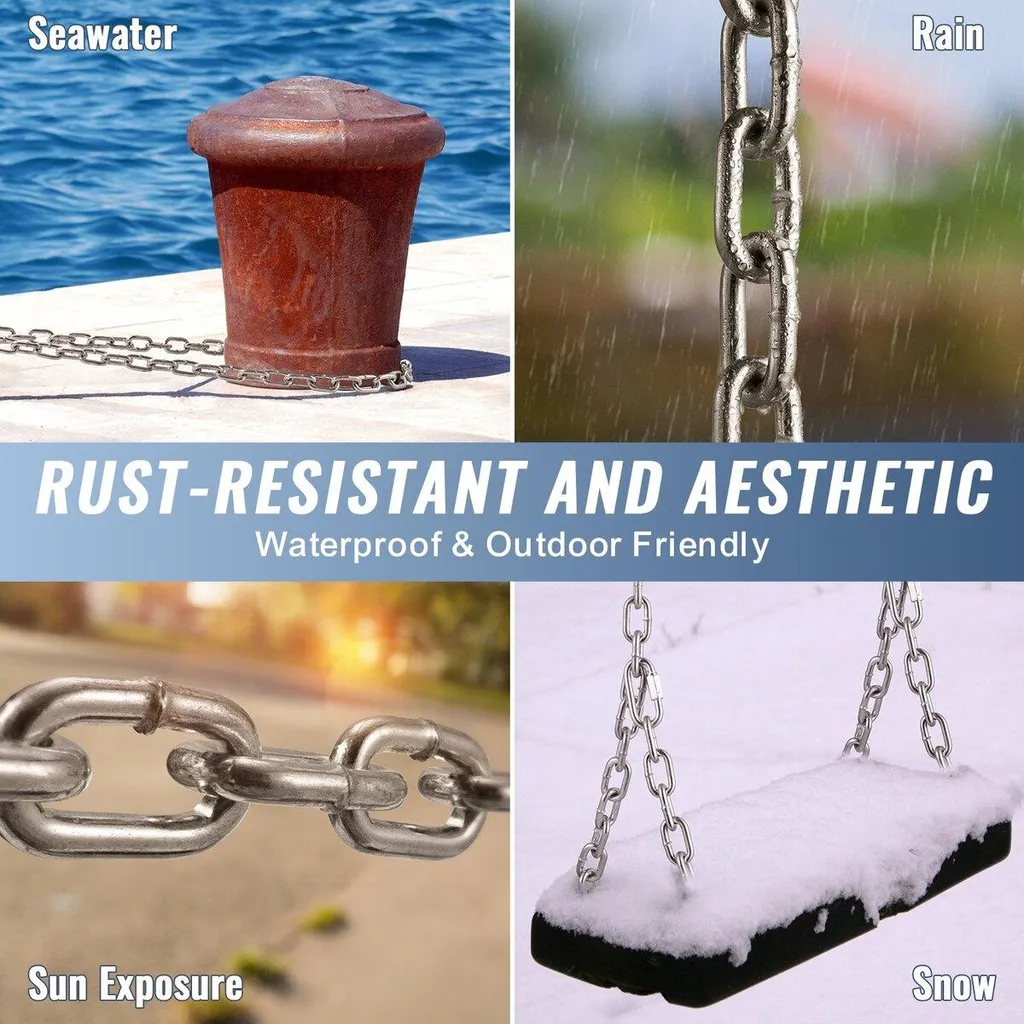 Chaîne robuste acier au carbone avec zingage anticorrosion multi-usage