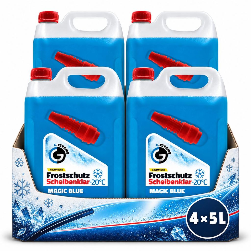 4x5L G XTREME Scheibenfrostschutz Magic Blue 20L bis -20°C Produktbild  KI-generiertes Bild