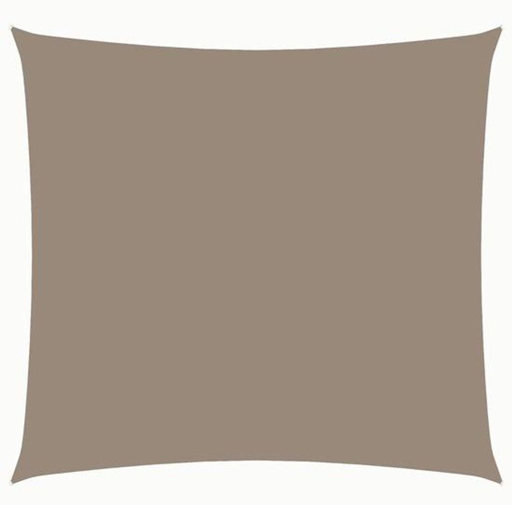 Sonnensegel Quadratisch - 3,6 x 3,6 m - Braun - Oxford Stoff - Wasserfest & UV-schützend - Polyurethanbehaftetes Sonnensegel - Mit Seilen & Edelst...