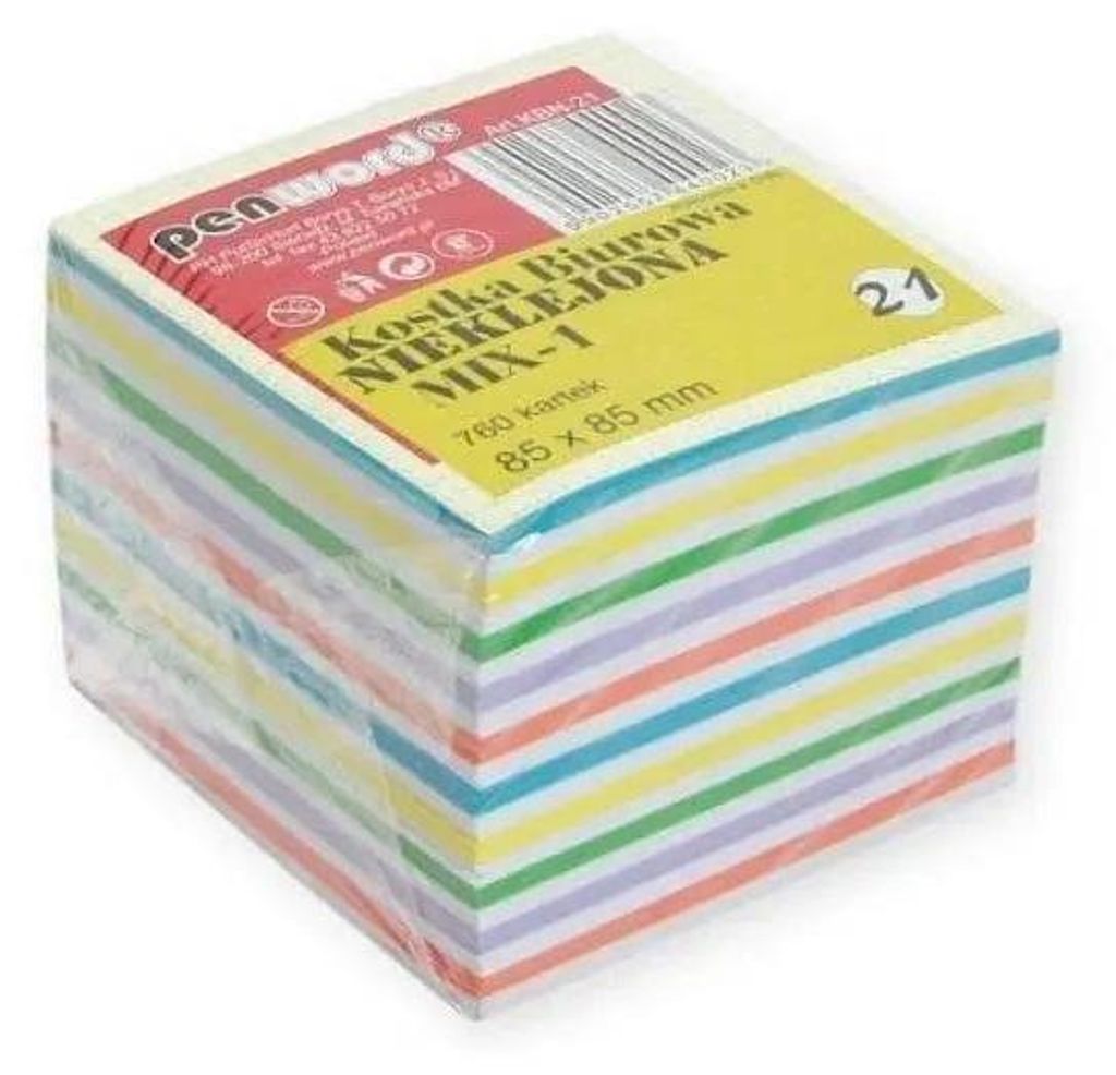 Büro-Würfel, gemischt, 85 x 85 x 70 mm, 760K – Penword Produktbild 