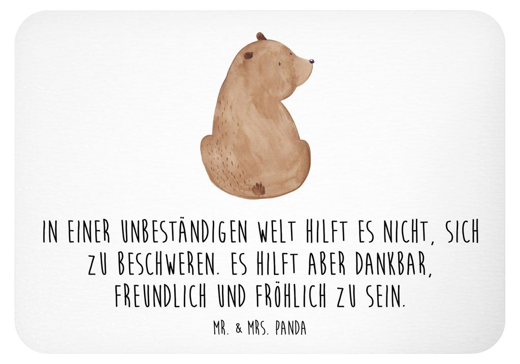 Mr. & Mrs. Panda magnet Bär Schulterblick - Weiß - Geschenk, whiteboardmagnet, Notizhalter, Bären, zettelhalter, Teddy, Kühlschrankmagnet, Weis...