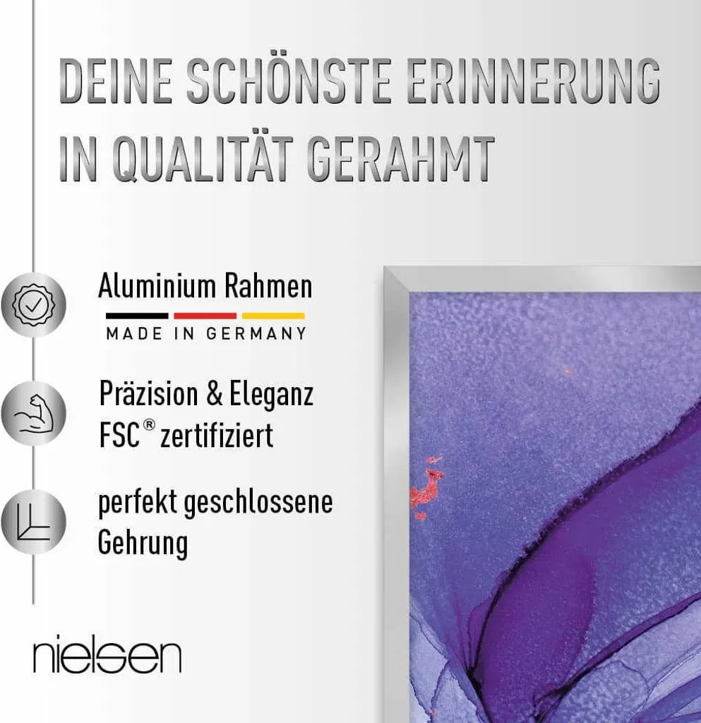 Cornice Nielsen Alpha 13x18 cm Alluminio Wengé | Qualità Professionale - 3