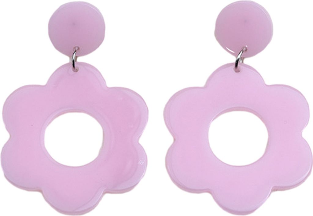 1 Paar süße hohle Blumen-Ohrringe, Vintage, Acryl, übertriebene Ohrstecker, Modeschmuck, Zubehör, Geschenk