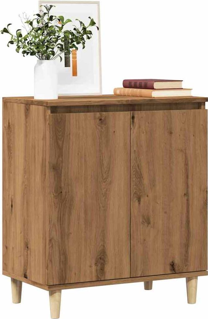"Rabatt" Mehrzweckschrank/Vitrine/Sideboard - Modernes Design - Artisan-Eiche 60x35x70 cm Holzwerkstoff - Kommoden CC24247