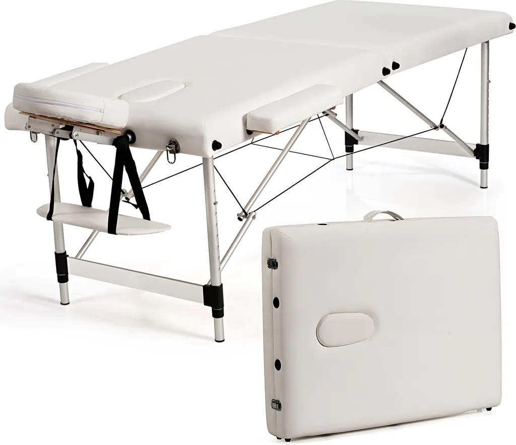 Lit de massage portable pliable 70cm de large avec structure aluminium