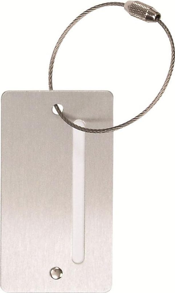 JSA Gepäckanhänger aus Aluminium mit Sichtfeld