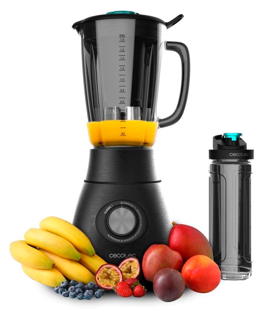 Cecotec Mixer Cecotec Power Schwarz Titanium 1800 Go 1800 W