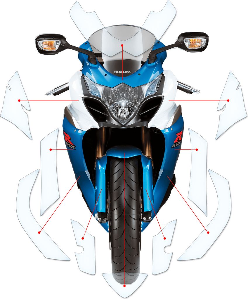 Lackschutzfolie Steinschlagschutz passend für Suzuki GSX R 1000 2009-2016 K9 - L4