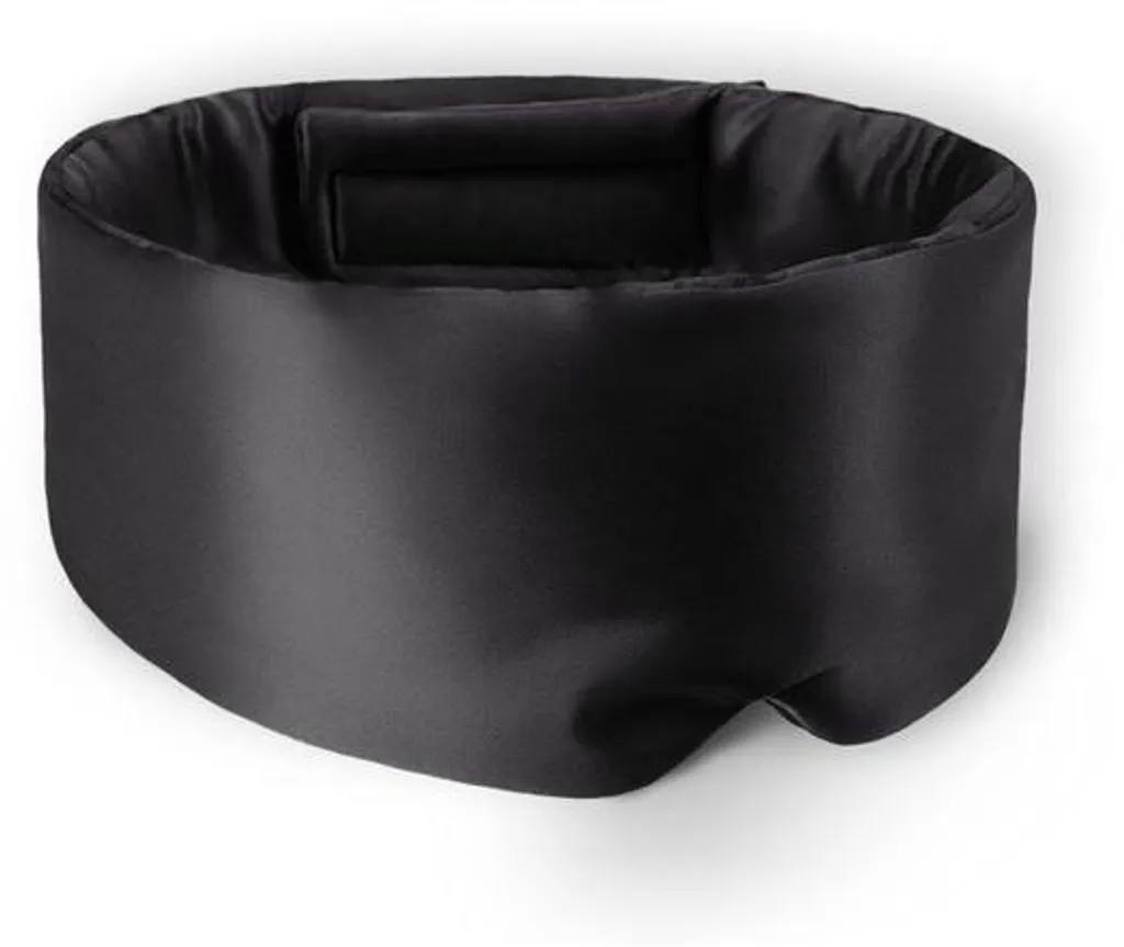 Masque de nuit en soie pour sieste et voyage, occultant et grand format