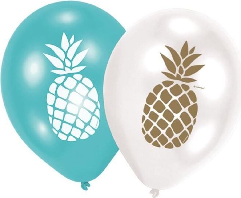 Pastell Luftballons Ananas 28 cm 6 Stk.
