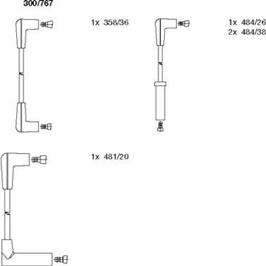 BREMI 300/767 Set cavi accensione OE 83507180 compatibile con Wrangler, Cherokee