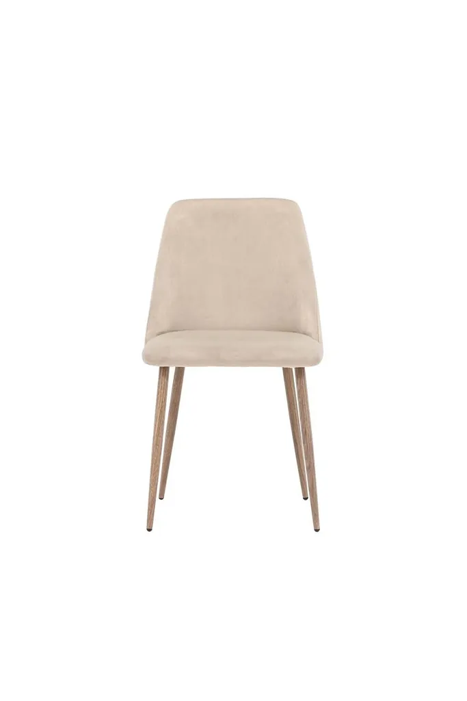 Chaise rétro marron effet noyer avec dossier ergonomique