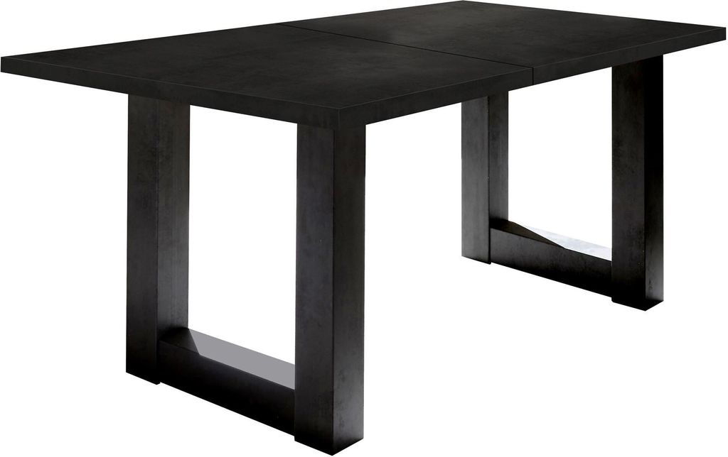 Esstisch ausziehbar Eila 7 140 x 90 x 75 Esszimmertisch Schwarzstahl 13371-140