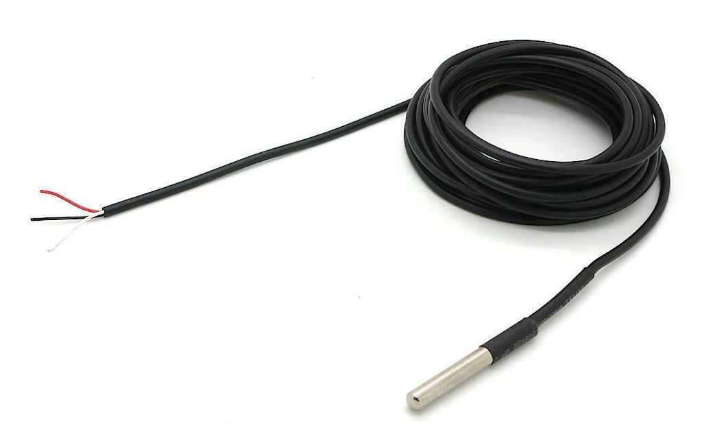BerryBase DS18B20 IC digitaler Temperatursensor wasserdicht - Kabellänge: 5,00 m