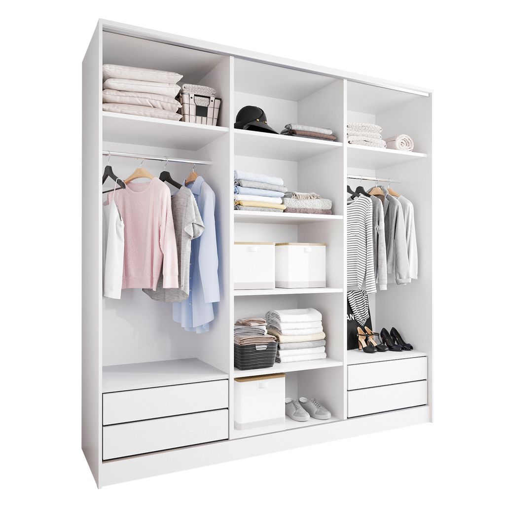 Open kast, MERV K4, 180 cm, wit Productafbeelding 