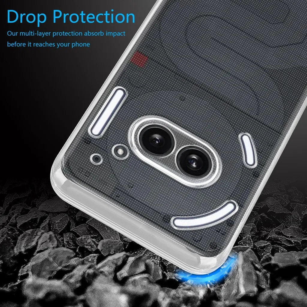 Custodia Cadorabo per il telefono Nothing Phone 2a / 2a Plus Custodia in silicone per telefoni cellulari, realizzata in [tecnologia che non ingiallisce mai], resistente ai graffi e antiurto, copertura protettiva COMPLETAMENTE TRASPARENTE - 4