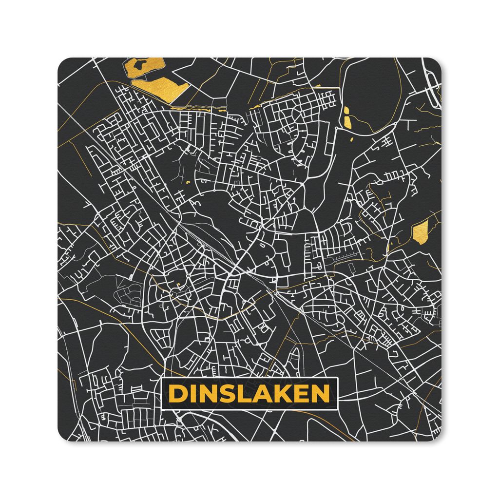 MuchoWow® Mauspad Mousepad Stadtplan - Deutschland - Gold - Produktbild 