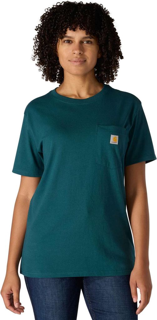 Carhartt WORKW POCKET S/S T-SHIRT 103067, Farbe:greenstone, Größe:XL