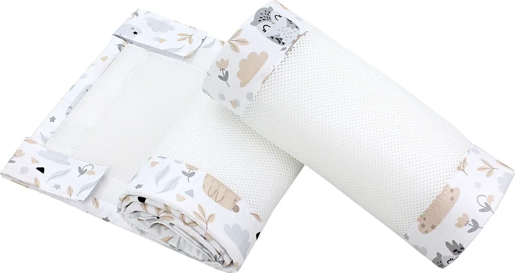 TupTam Barrière de Lit Bébé 3D Mesh 2 Pièces 128x30cm pour Lit 140x70
