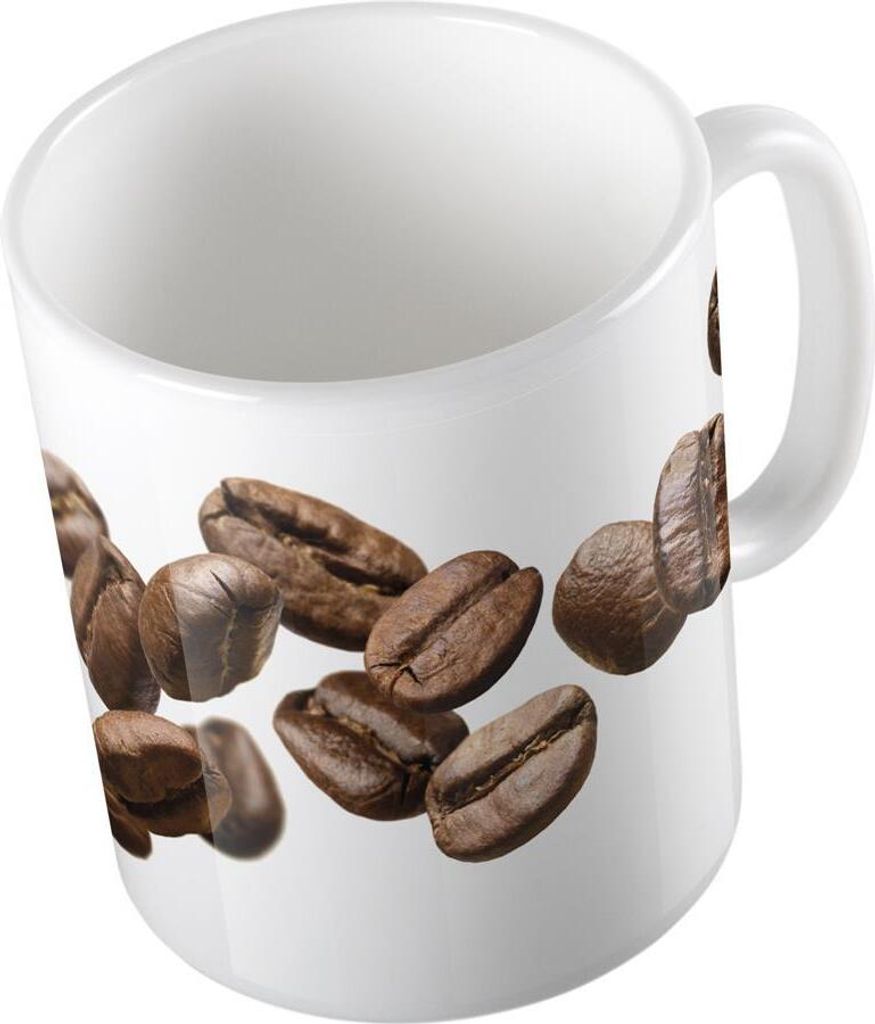 Huuraa Kaffeetasse Kaffeebohnen Coffee Beans Geschenk Tasse Weiß 330ml Kaffeebohnen Coffee Beans Präsent