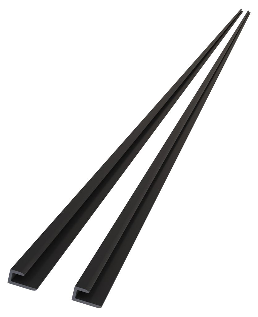 Duschspa 210cm Kantenprofil Aluminium Profil für 3mm Produktbild 
