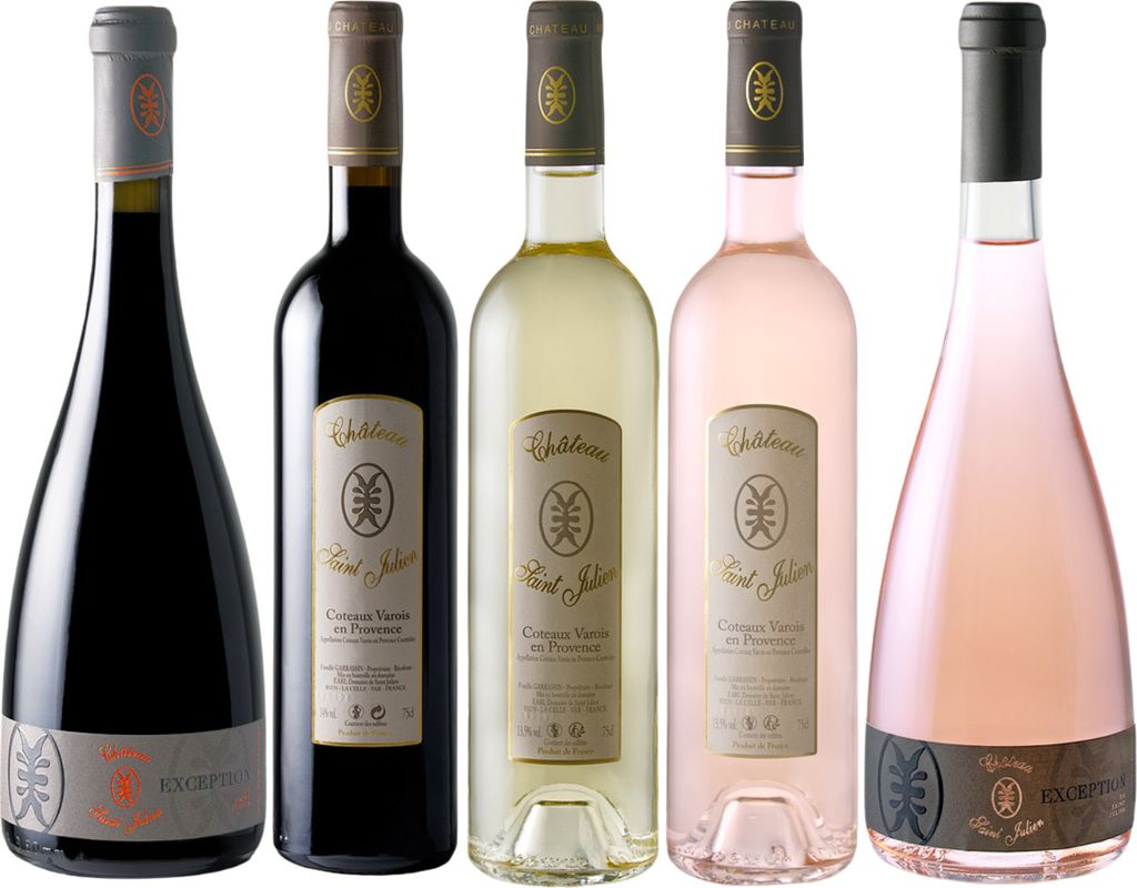 Set of Château Saint-Julien 5x75cL Rouge Blanc Rosé