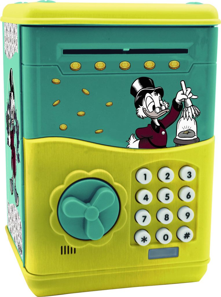 elektronisches Sparschwein in Form von Dagobert Duck