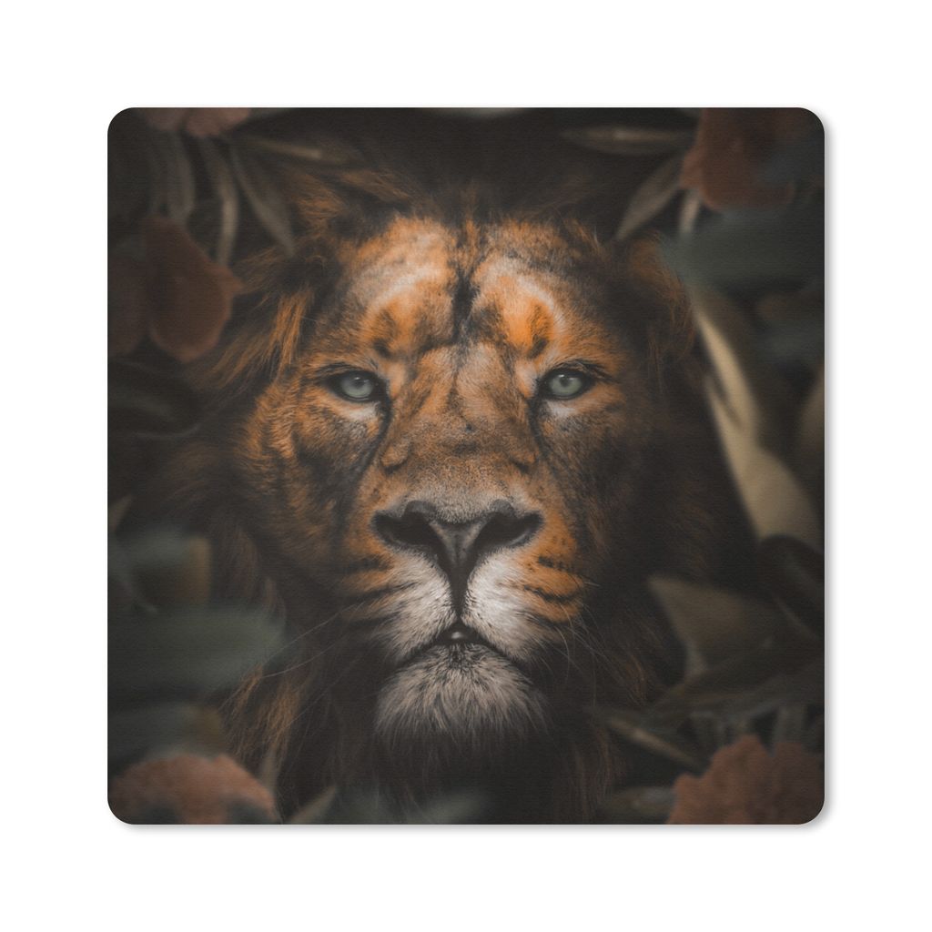 MuchoWow Mauspad Mousepad Tiere - Löwe - Dschungel 30x30 cm - Mousepads - Maus Mat - Pad - Mausunterlage - Gaming