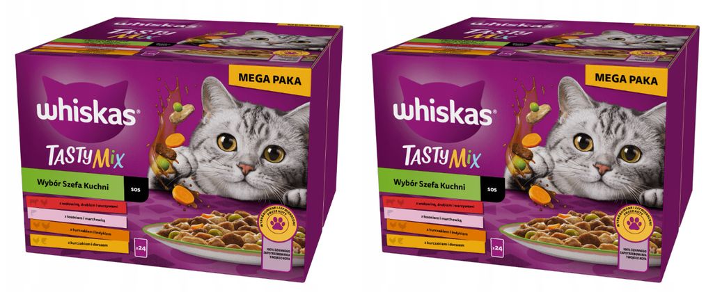 Mokra karma dla dorosłych kotów w sosie Whiskas Tasty Mix Zdjęcie produktu 