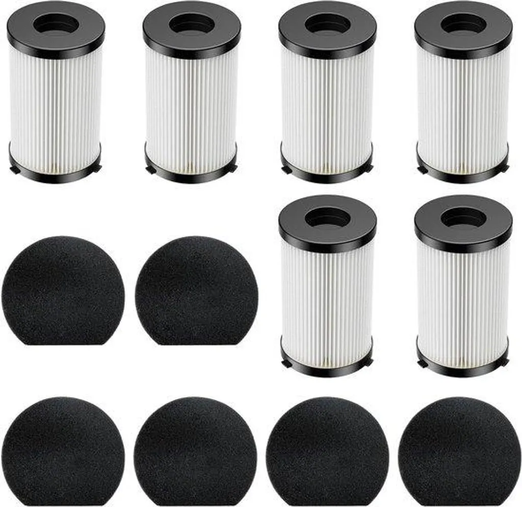 Filtres aspirateur avec éponges lot de 12 pour filtration air purifiée