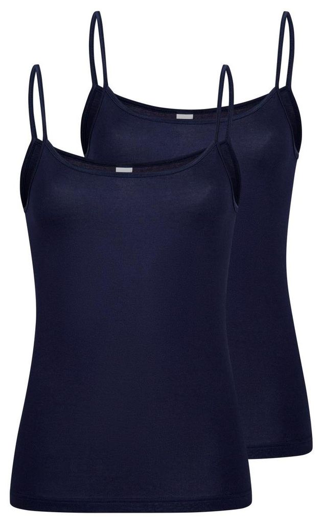 Nina von C. 2er Pack Motion Spaghetti Top Weiches Material, ohne Seitennähte, Schmale Satinabschlüsse und flache Kanten, Angenehme Passform mit h...