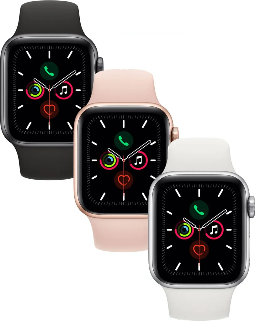 Montre Connectée Apple Watch Series 5 GPS avec Bracelet Sport Blanc Pur - 5