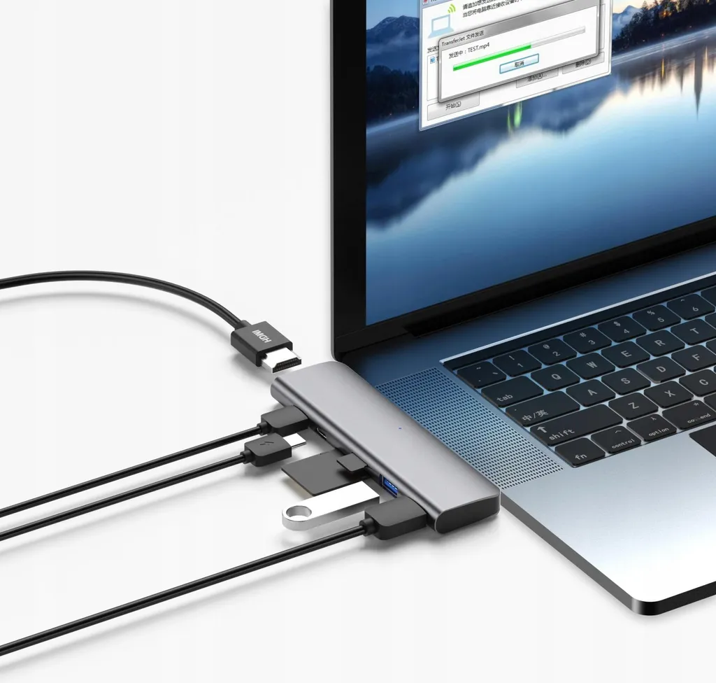 Adattatore MacBook Pro/Air 6-in-1: Thunderbolt 3, HDMI 4K e USB 3.0 - 13