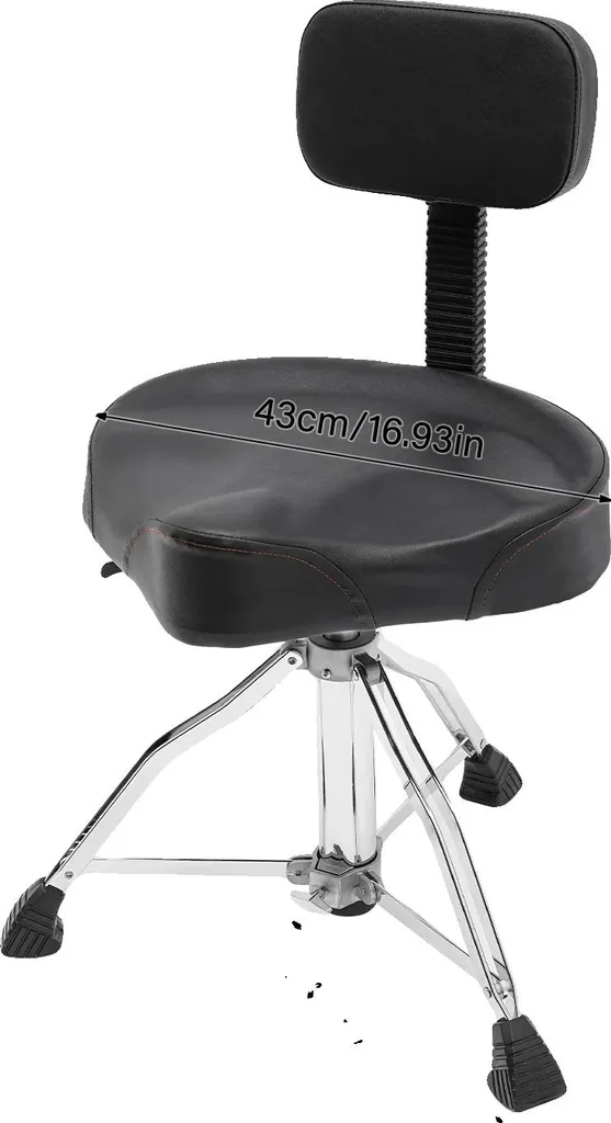 Siège tambour noir réglable en hauteur et pivotant à 360° - Modèle Pro