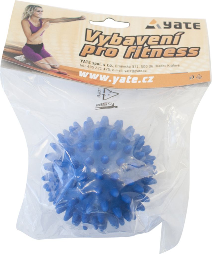 Masážna loptička YATE - 9 cm modrá Obrázok produktu 
