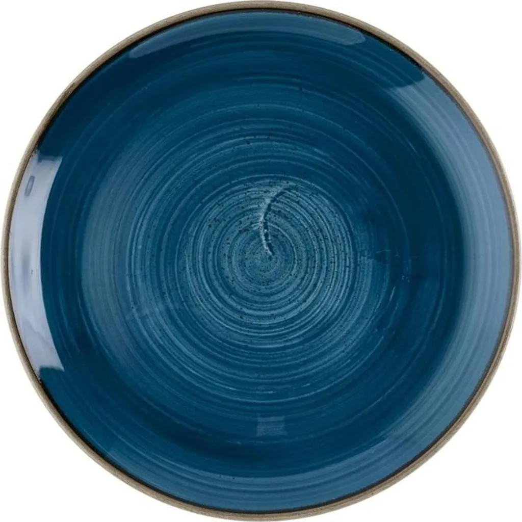 Assiette plate ronde Stonecast Evolve Java Blue 285mm - Vaisselle Pro x12